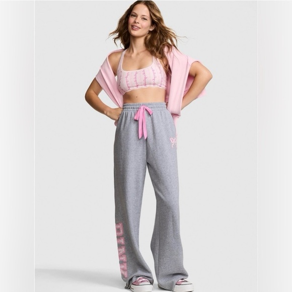 Victoria’s Secret Pink x LoveShackFancy Gray Sweatpants - Picture 2 of 8